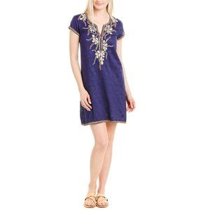 Sulu Collection Chloe Beaded Shift Tunic Dress